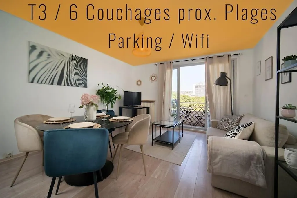 Fully Equipped Apartment With Parking 6 Beds Marseille